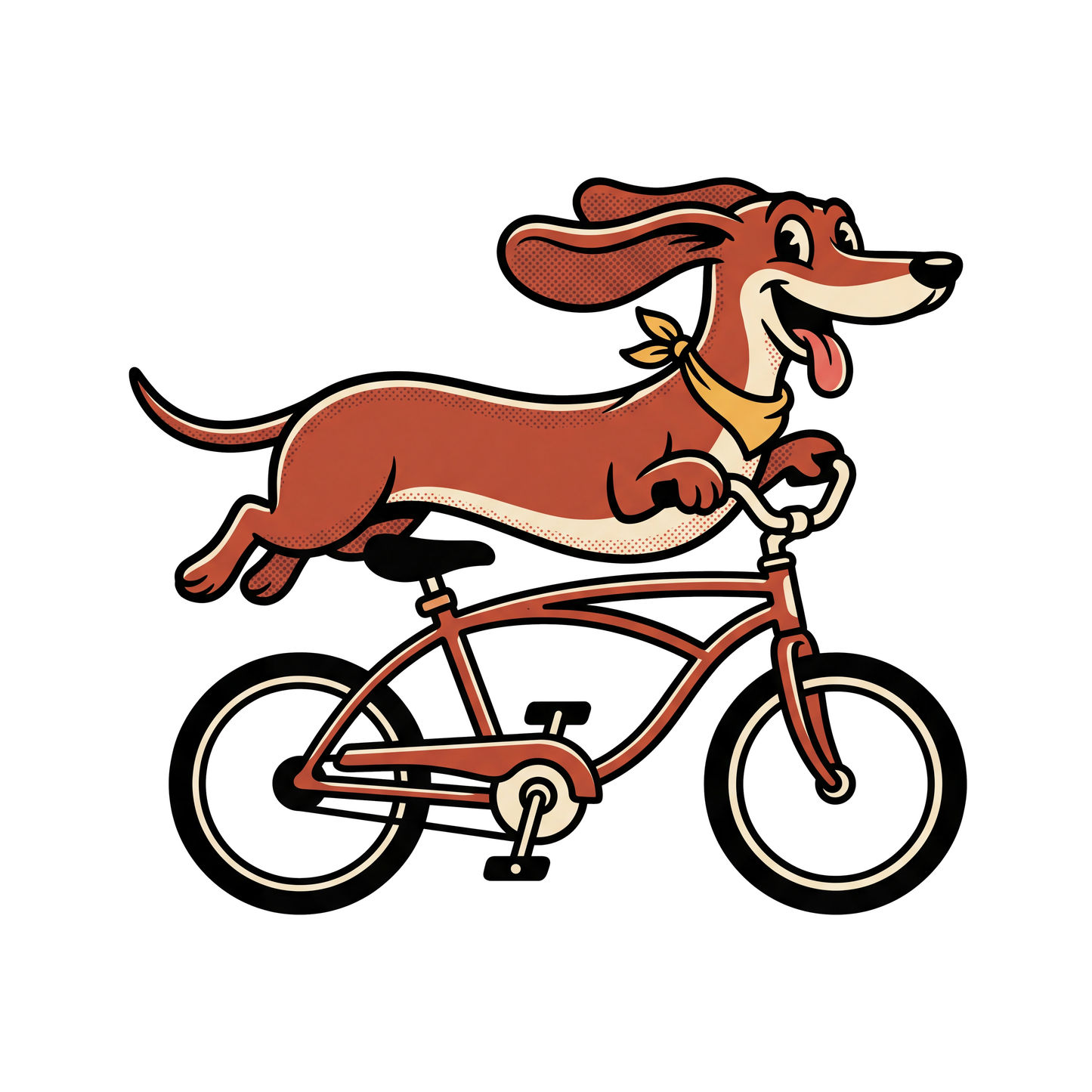 Dachshund on a Bike - full design