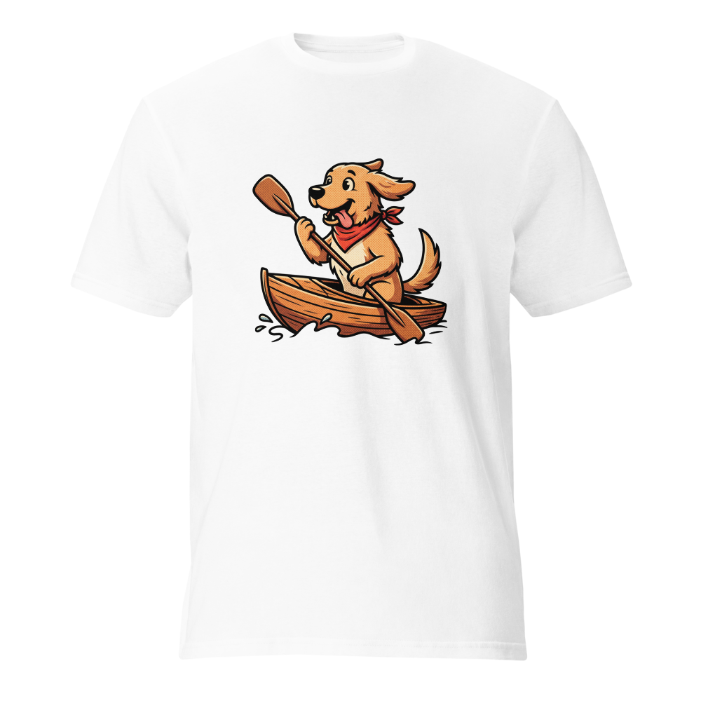 Golden Retriever in a Kayak Unisex T-Shirt