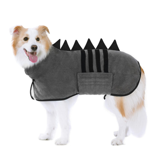 DinoSnug Quick-Dry Dog Bathrobe