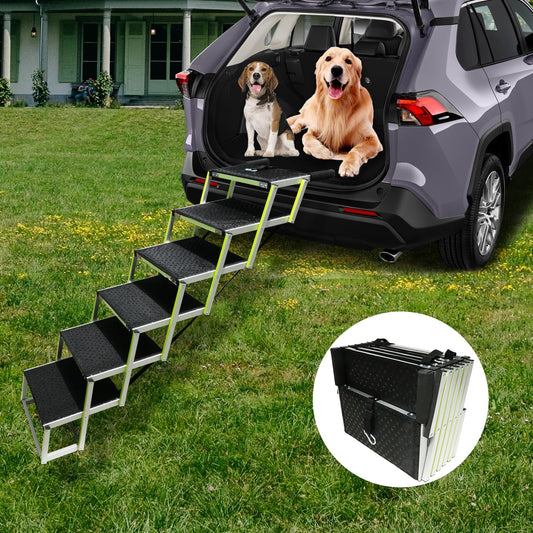PENSUN Foldable Aluminum Dog Ramp