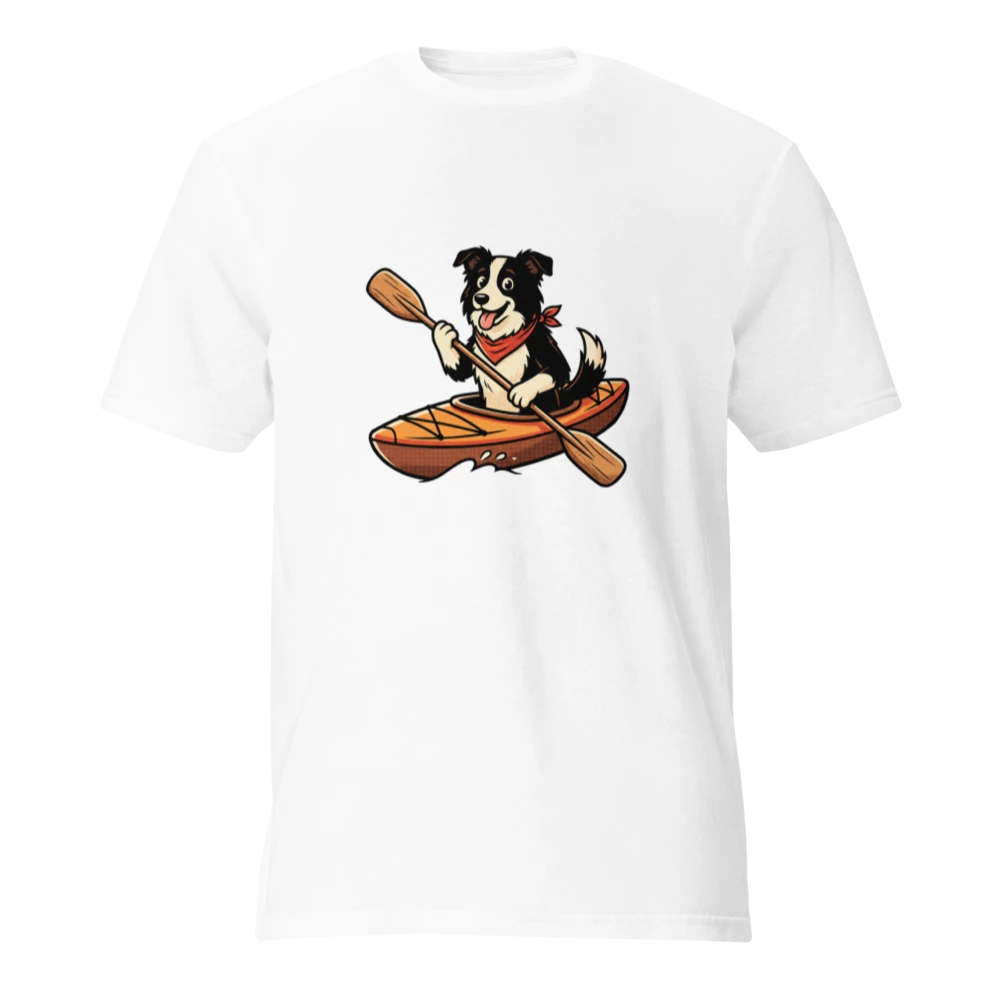 Border Collie in a Kayak Unisex T-Shirt
