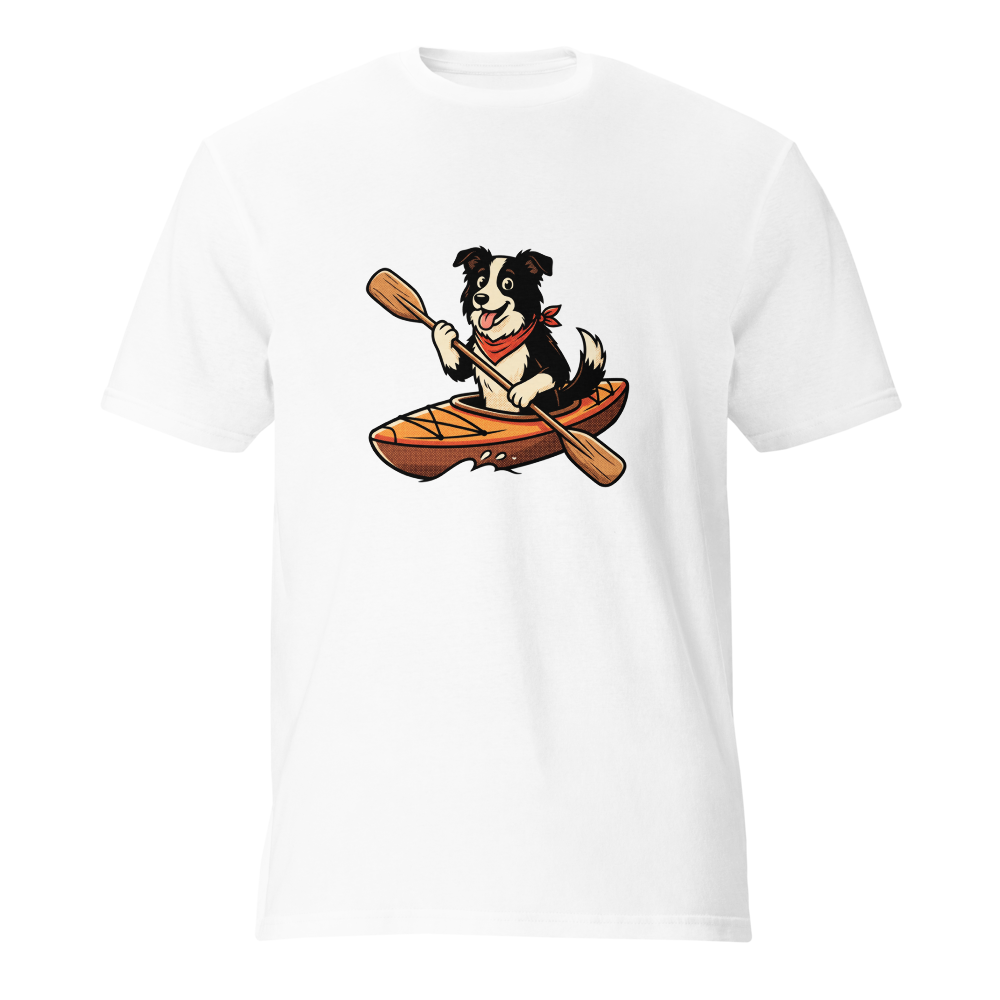 Border Collie in a Kayak Unisex T-Shirt