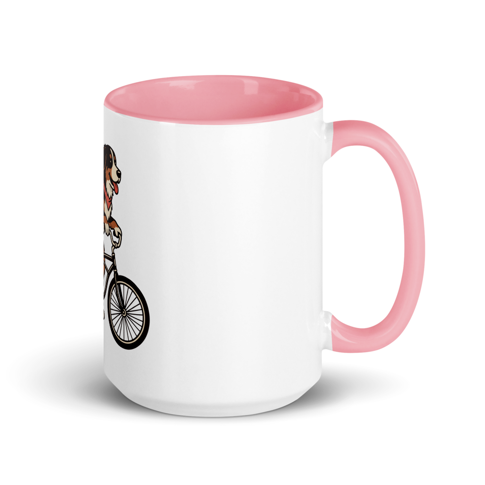 Bernese Mountain Dog on a Bike Ceramic Mug