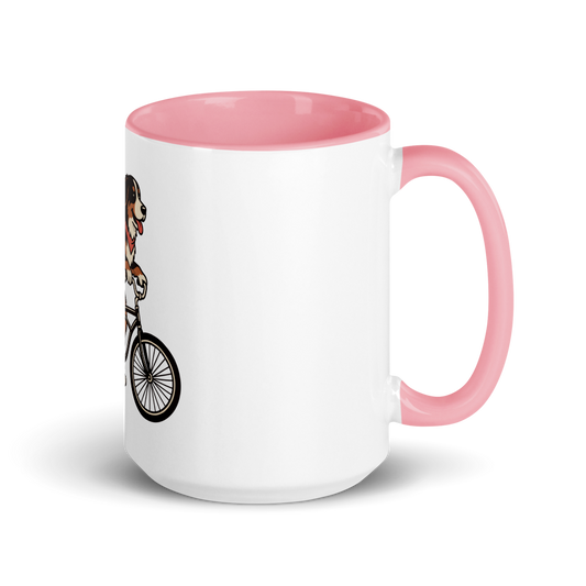 Bernese Mountain Dog on a Bike Ceramic Mug
