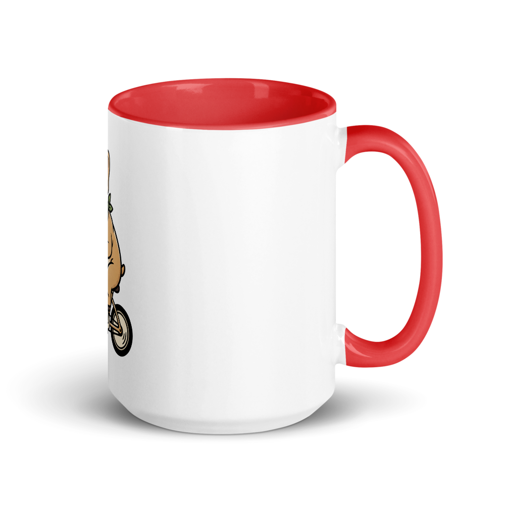 French Bulldog on a Bike Ceramic Mug