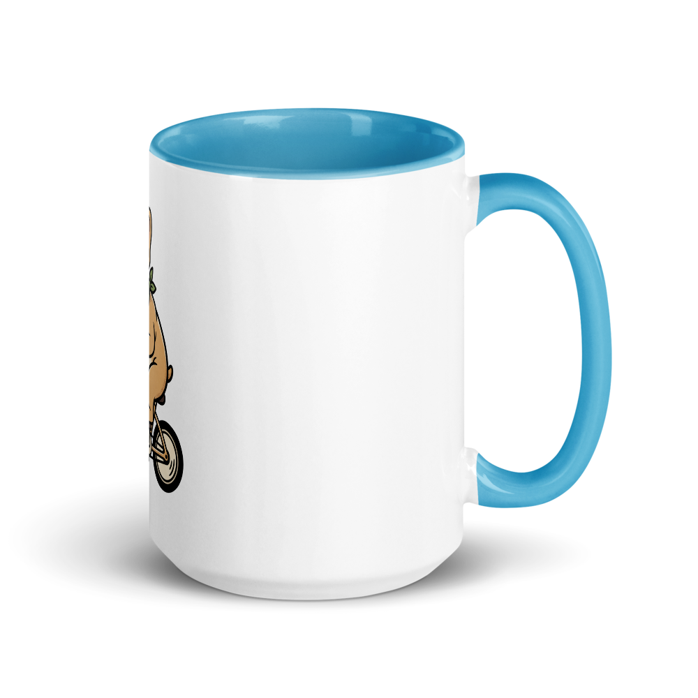 French Bulldog on a Bike Ceramic Mug