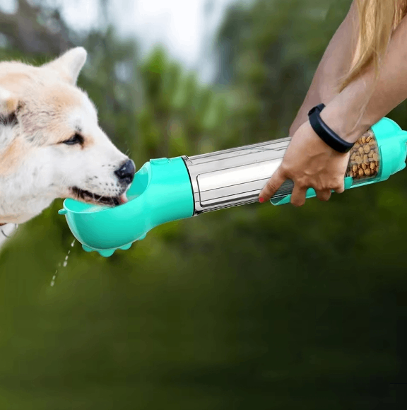 TrailPaws 3-in-1 Dog Water Bottle & Feeder