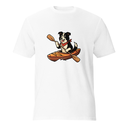 Border Collie in a Kayak Unisex T-Shirt