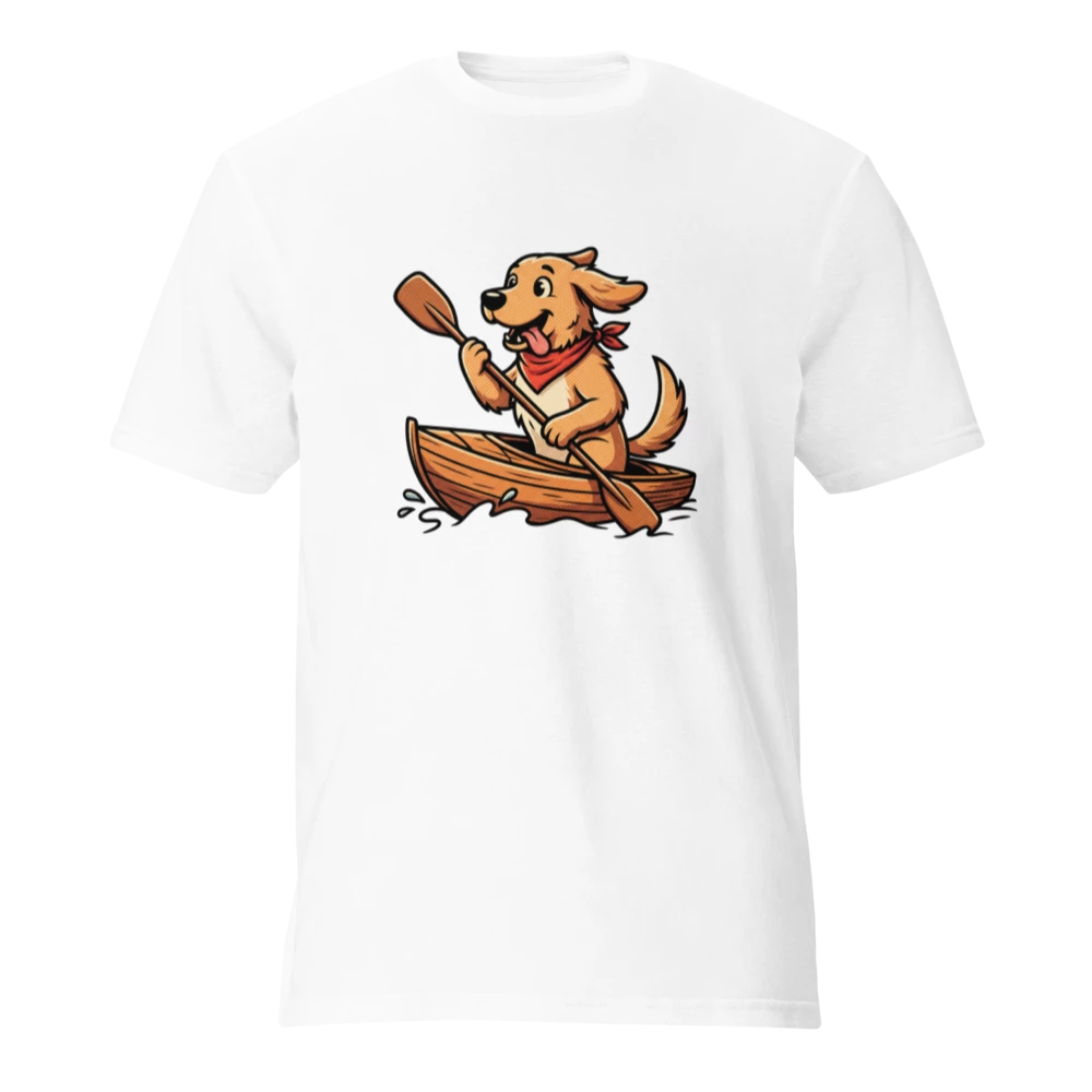 Golden Retriever in a Kayak Unisex T-Shirt