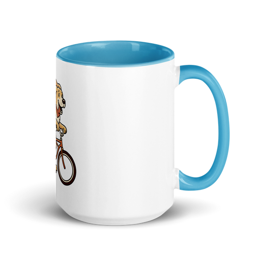 Golden Retriever on a Bike Ceramic Mug