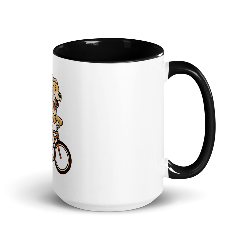 Golden Retriever on a Bike Ceramic Mug