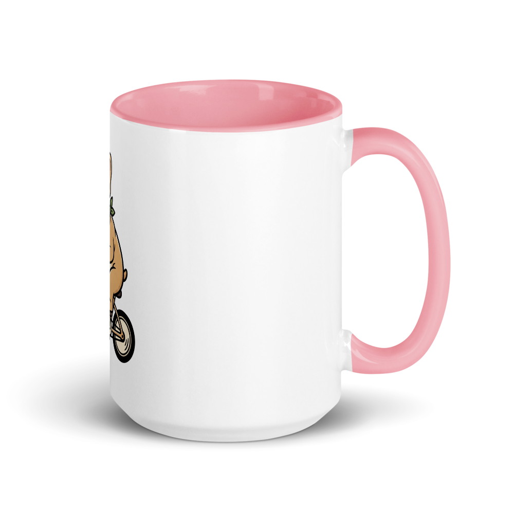 French Bulldog on a Bike Ceramic Mug