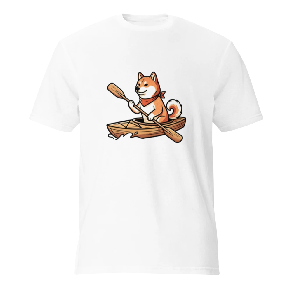 Shiba Inu in a Kayak Unisex T-Shirt