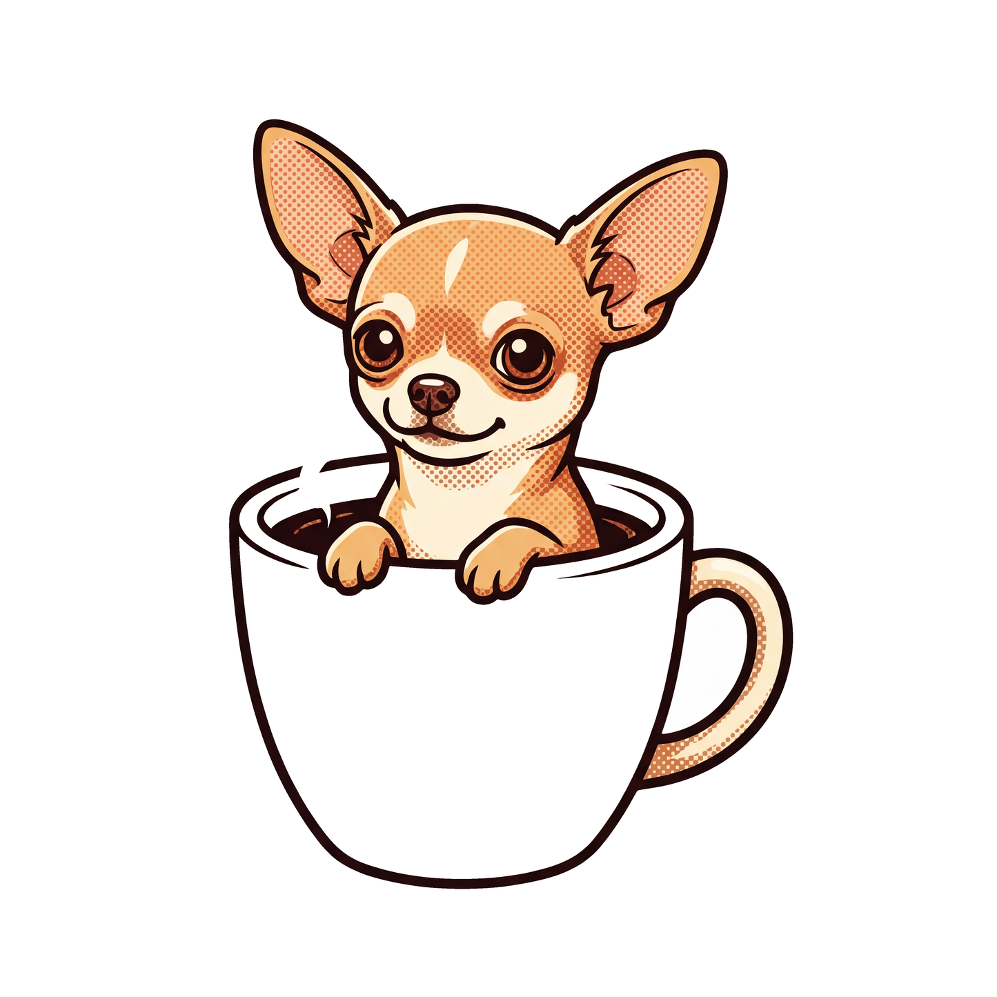 Chihuahua in a Mug - full design
