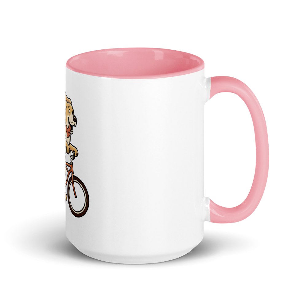 Golden Retriever on a Bike Ceramic Mug