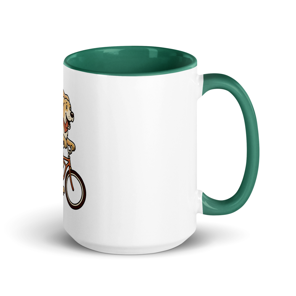Golden Retriever on a Bike Ceramic Mug