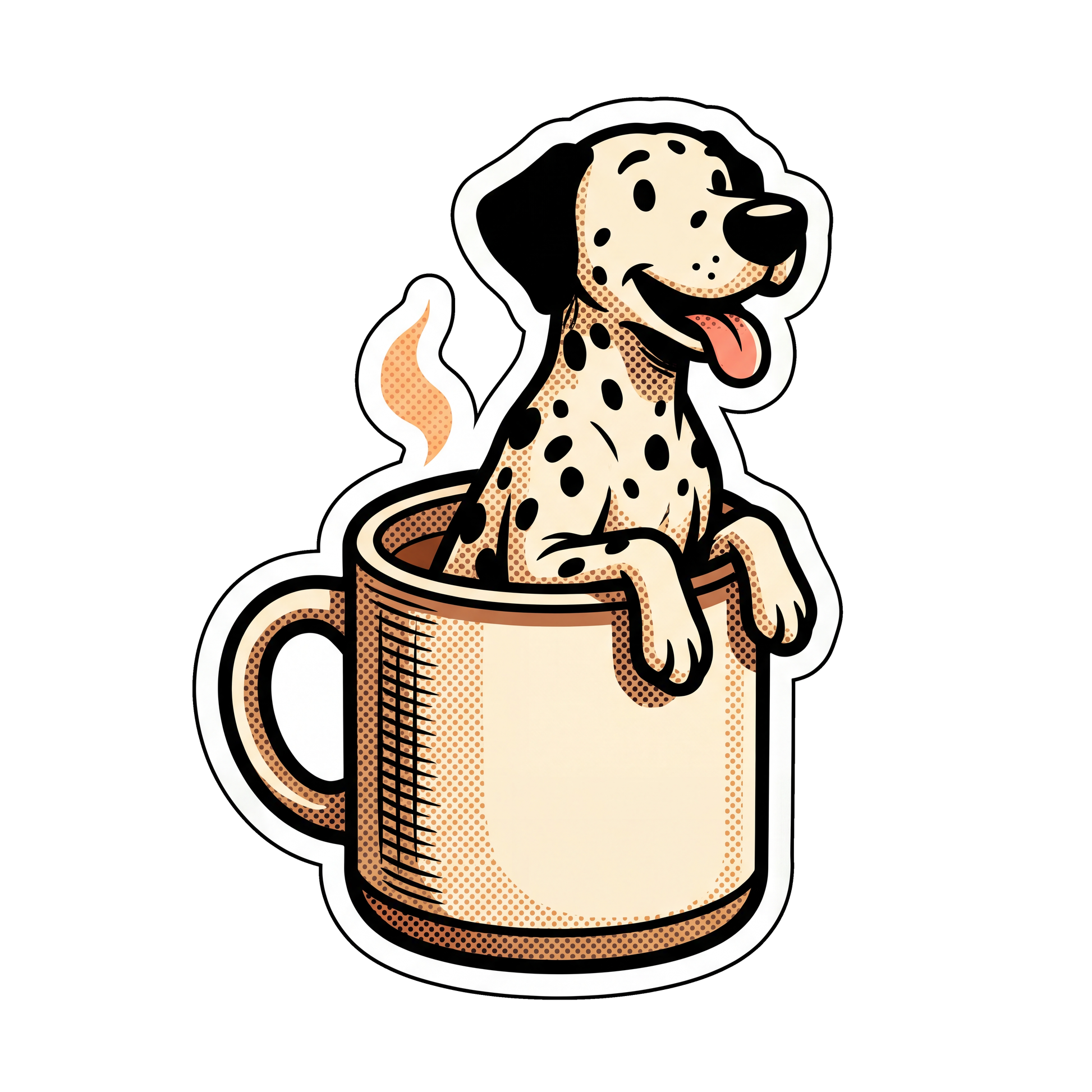 Dalmatian in a Mug - full design