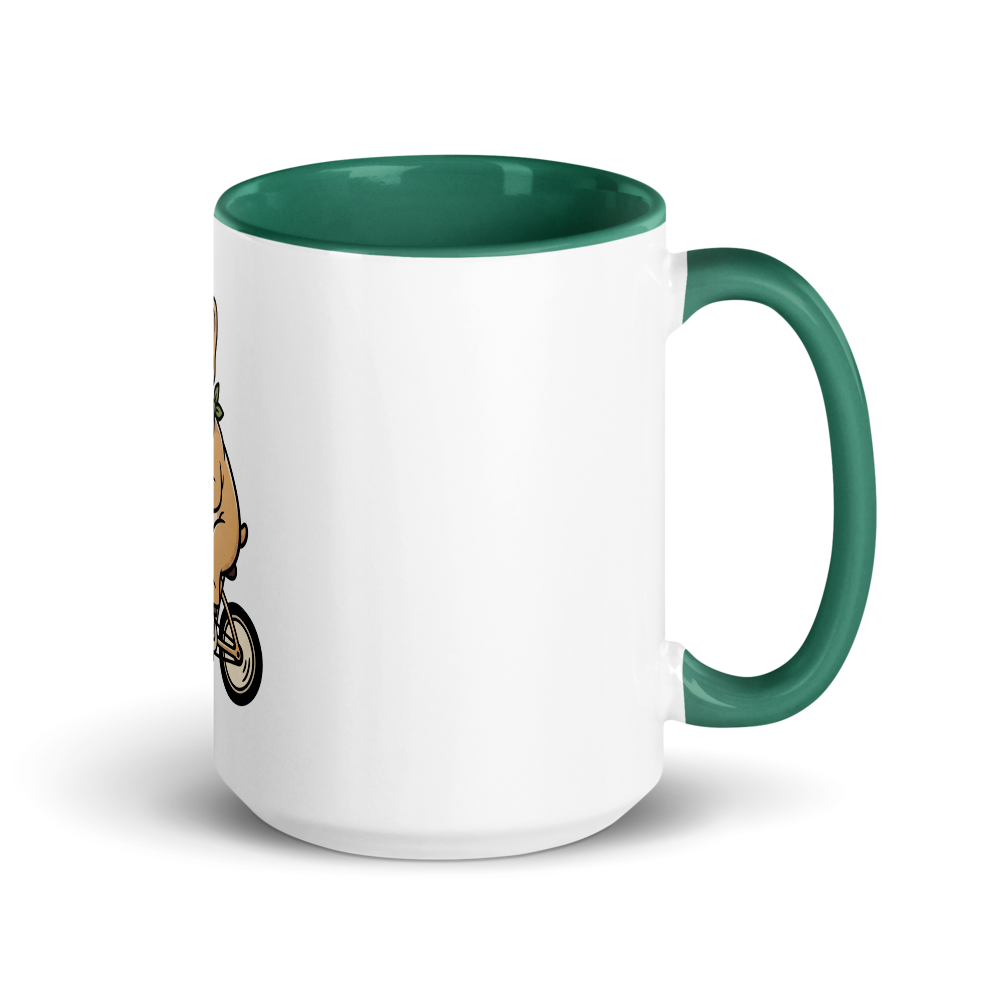 French Bulldog on a Bike Ceramic Mug