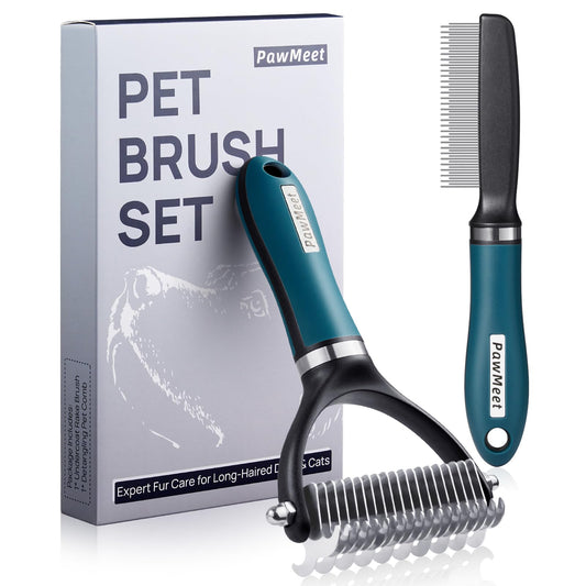 PawMeet Pro Deshedding Brush & Comb