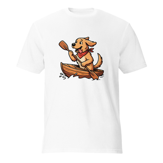 Golden Retriever in a Kayak Unisex T-Shirt