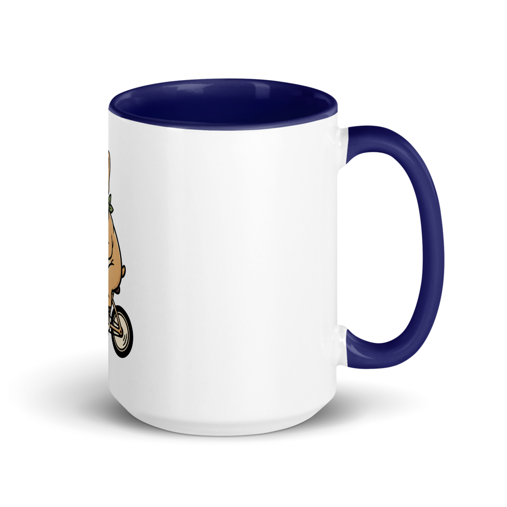 French Bulldog on a Bike Ceramic Mug