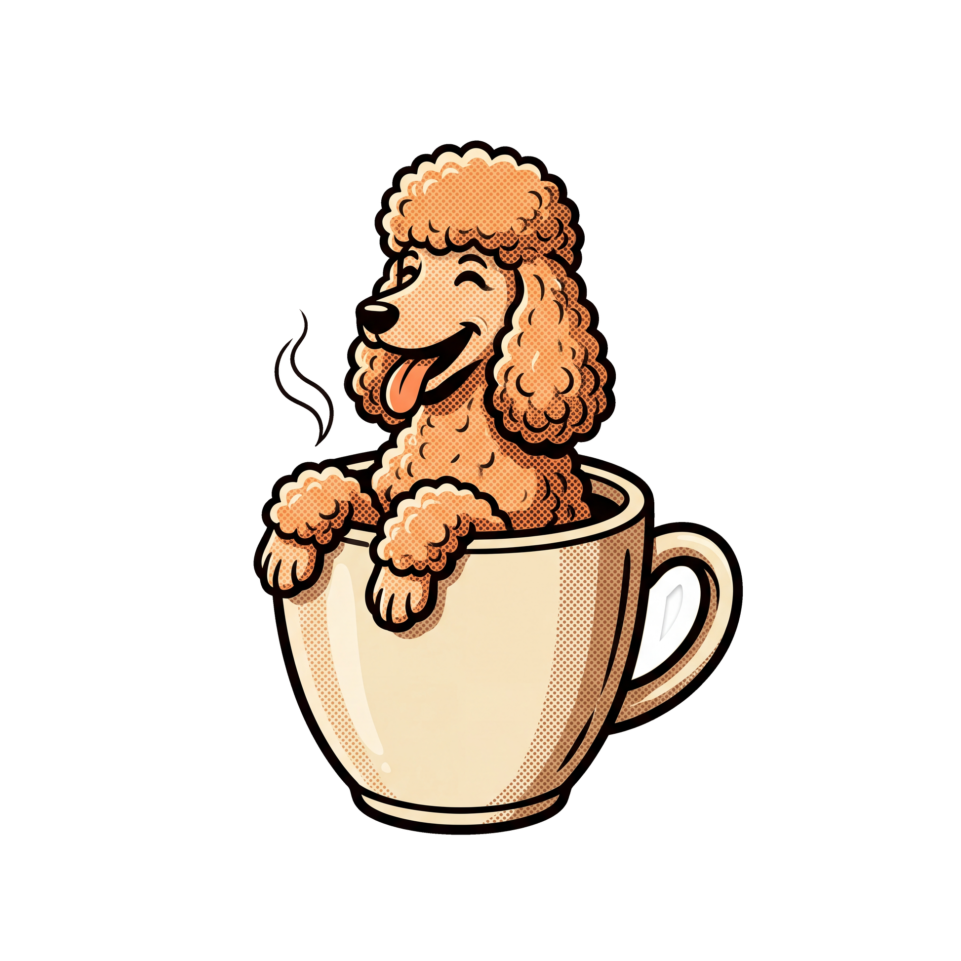 Poodle in a Mug - full design