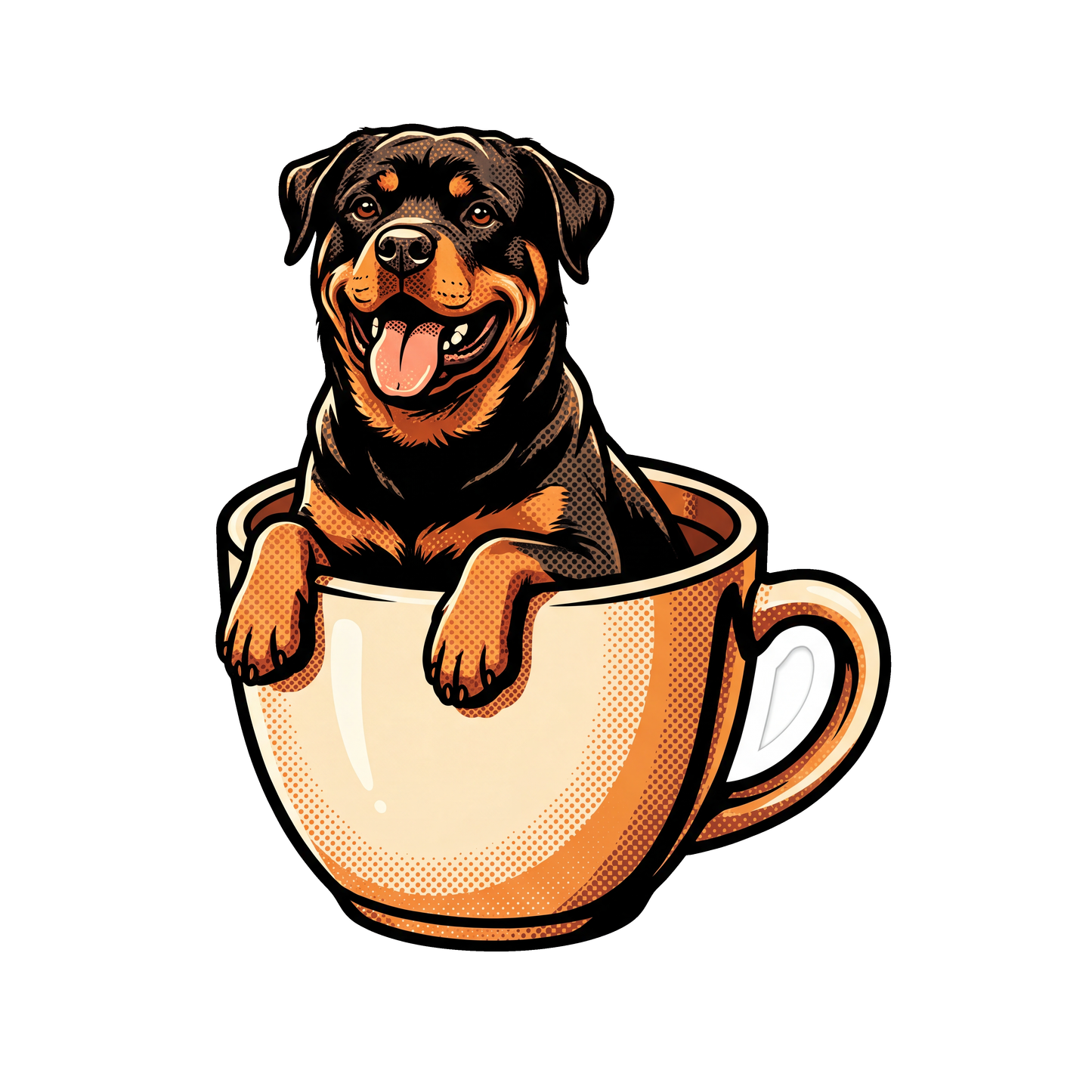 Rottweiler in a Mug - full design